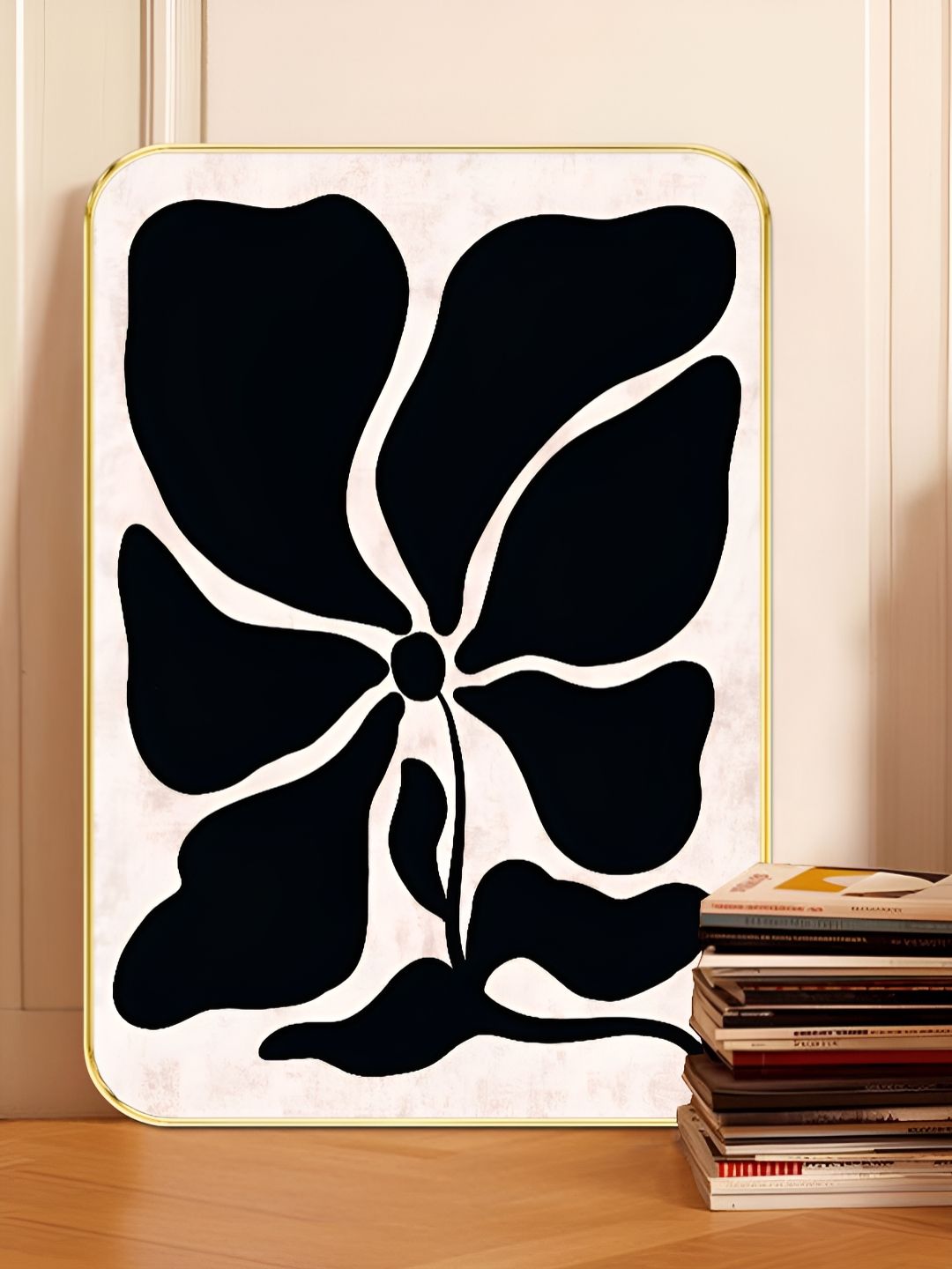 Myntra Elegant Homes White & Black 1 Piece Wood Floral and Botanical Wall Paintings-picture-32