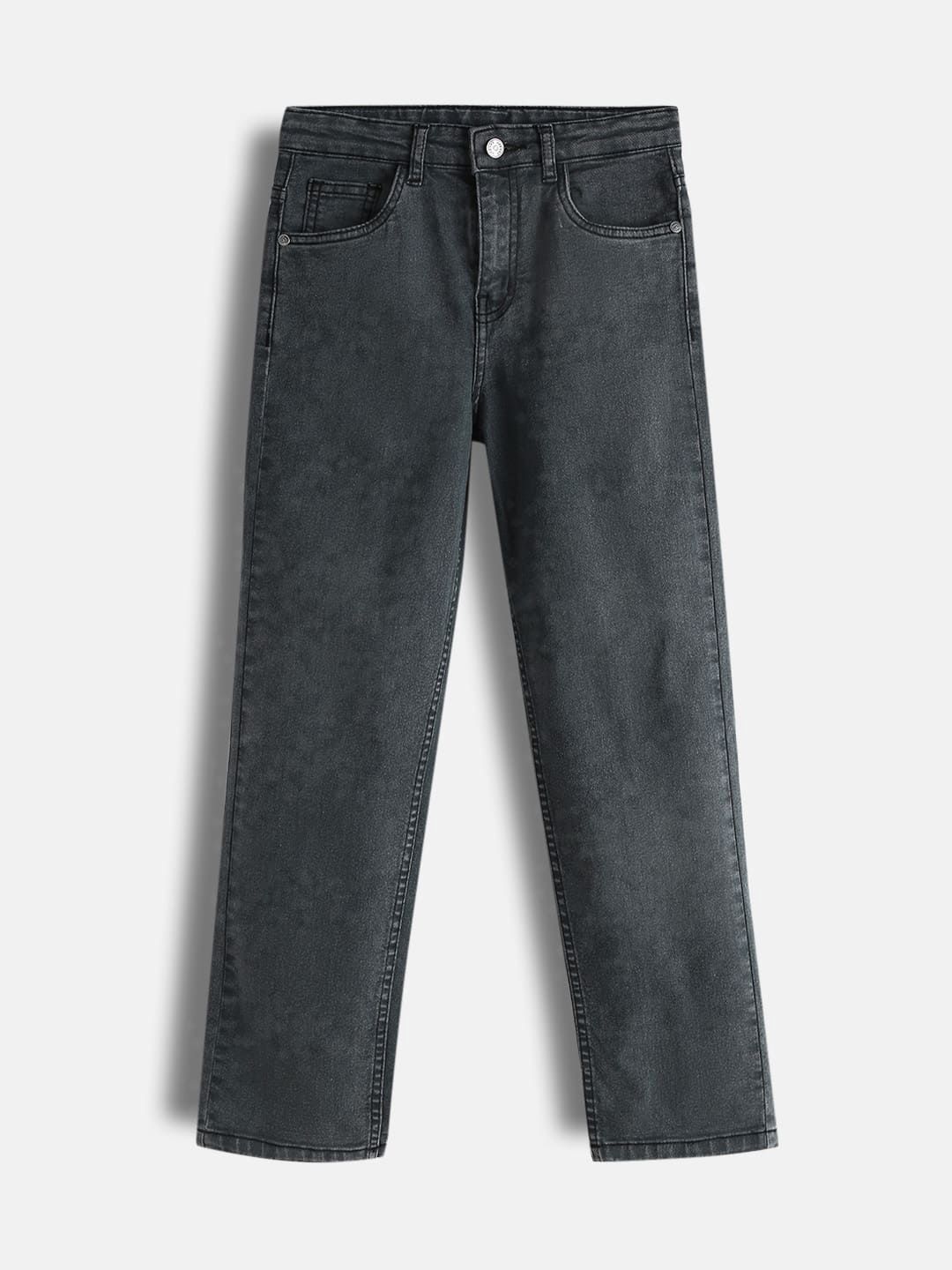 Urbano Juniors Boys Loose Baggy Fit Mid-Rise Heavy Fade Washed Denim Stretchable Jeans-picture-36