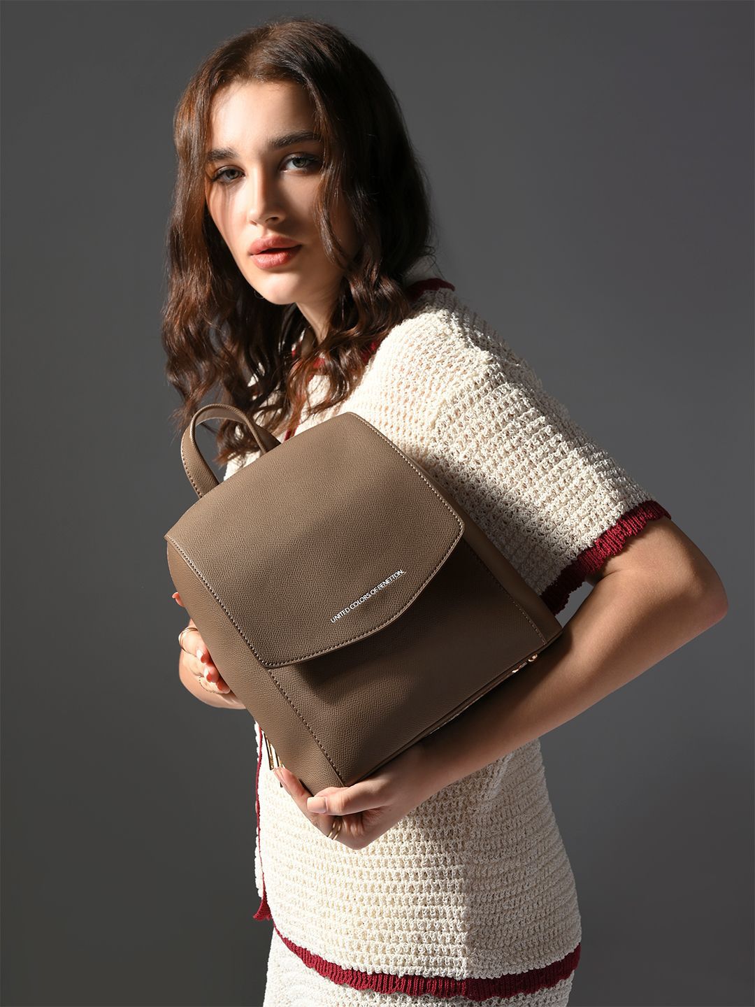 United Colors of Benetton PU Structured Backpacks-image-22