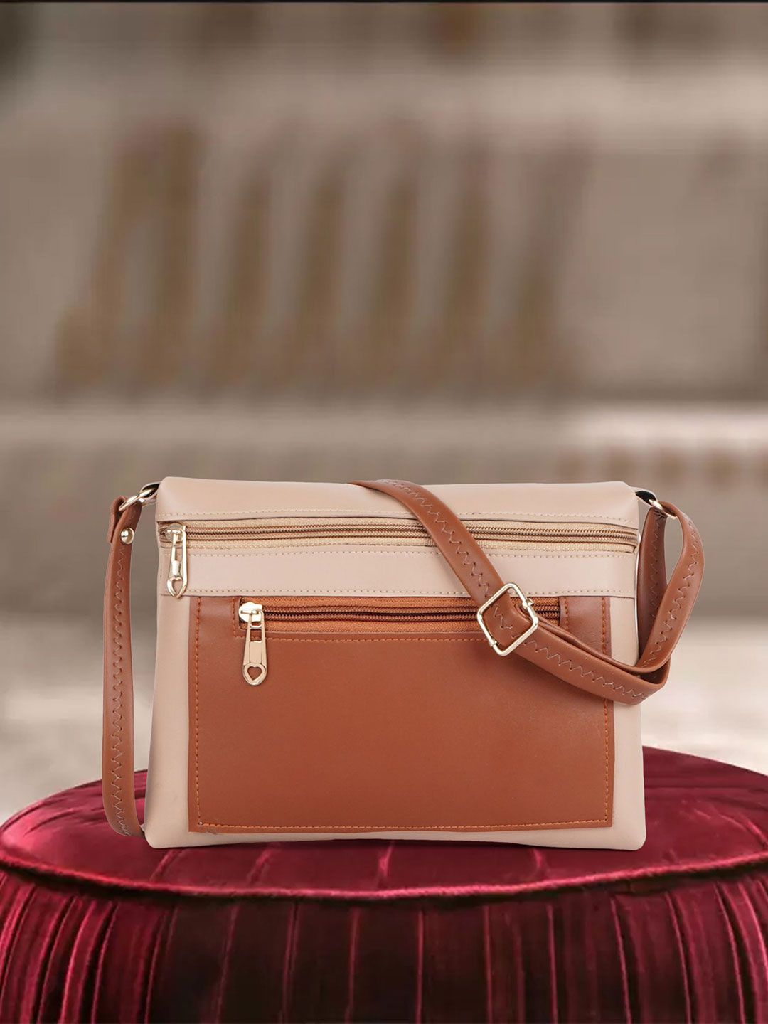 DANIEL CLARK Colourblocked PU Sling Bag-picture-17