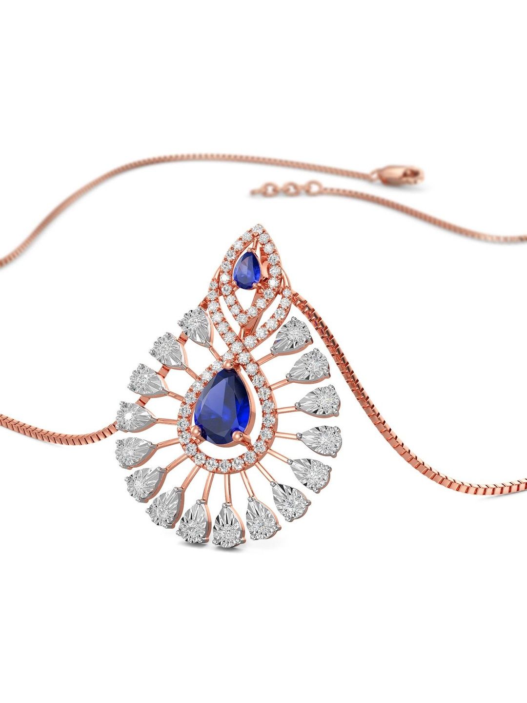 Joyalukkas 18KT Rose Gold Diamond Studded Pendant - 8.04g-picture-27
