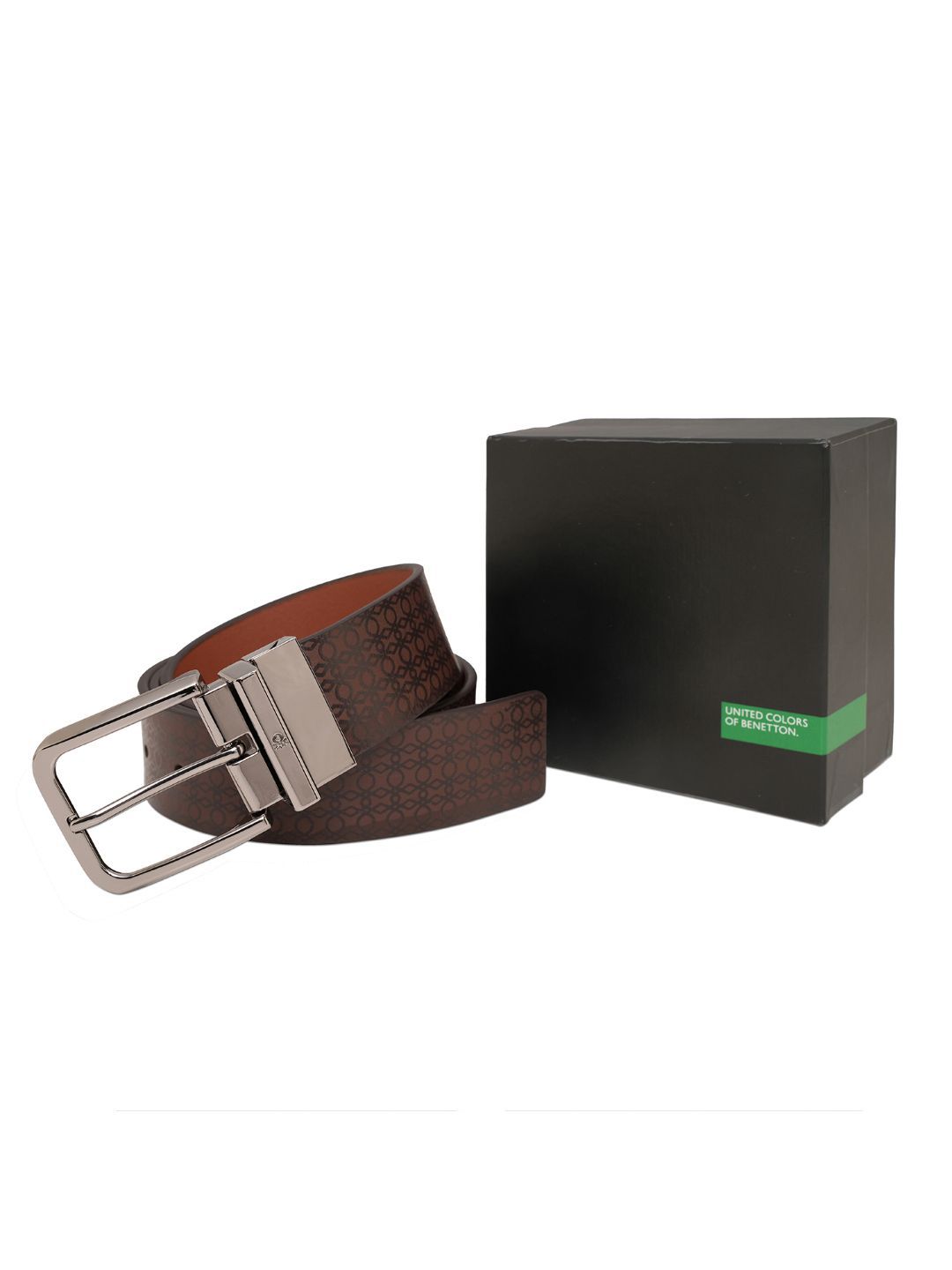 United Colors of Benetton Men Printed Leather Reversible Belt-picture-34