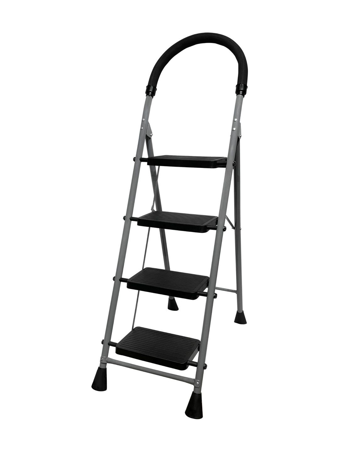 TNT THE NEXT TREND Grey & Black Textured 4-Step Foldable Step Ladder