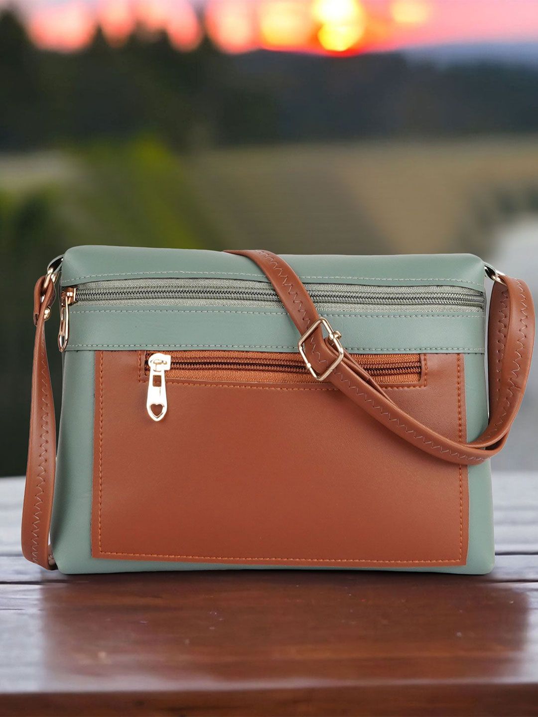 DANIEL CLARK Colourblocked PU Sling Bag-picture-15