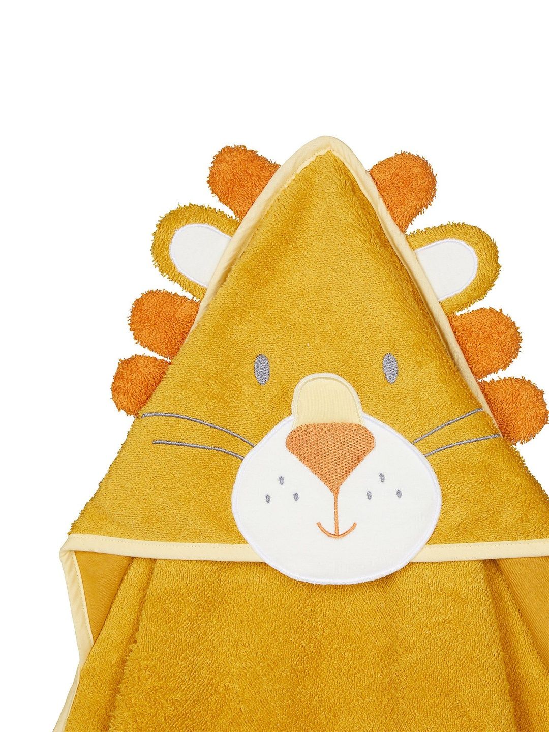 mothercare Kids Printed Lion Character Cuddle & Dry Bath Towel-picture-18