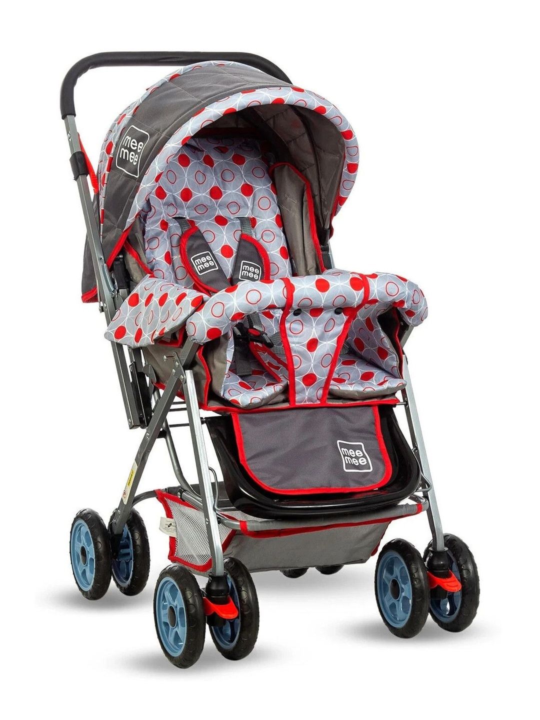MeeMee Infants Kids Printed 5 Point Safety Harness, Adjustable Backrest Strollers-picture-32
