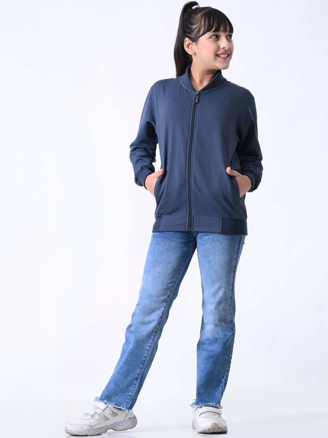 BAESD Girls Fleece Lightweight Bomber Jacket-picture-44