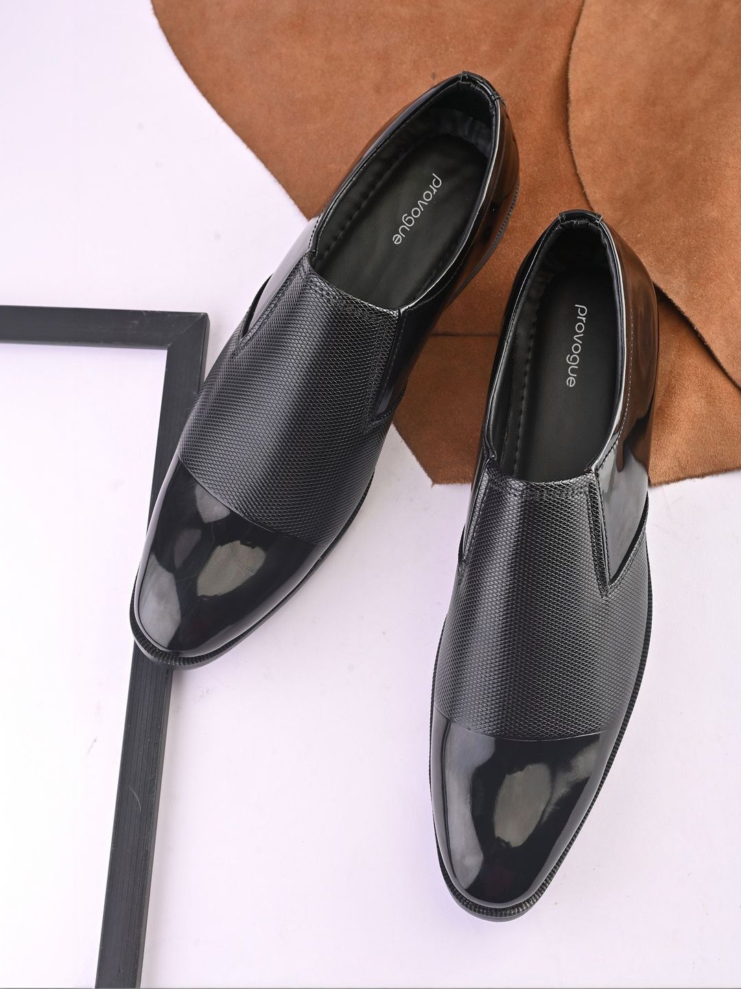 Provogue Men Leather Formal Slip-On Shoes-picture-24