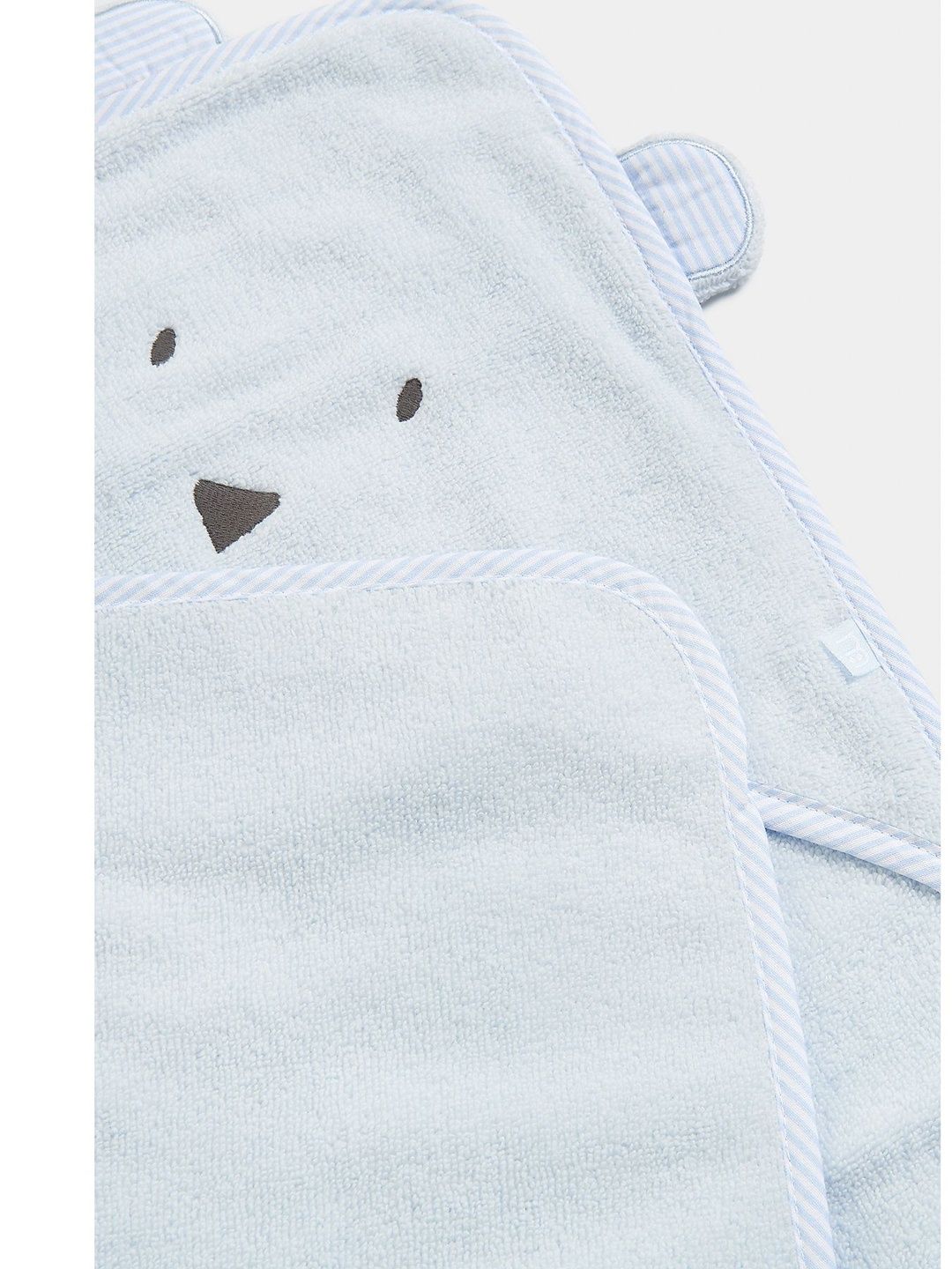 mothercare Kids Blue Printed Premium Cuddle and Dry Hooded Bath Towel-image-23