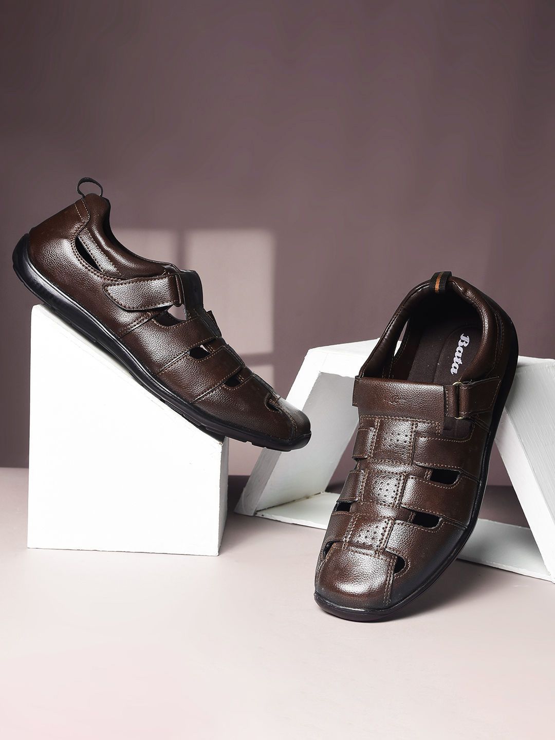 Bata Men Textured Fisherman Sandals-picture-38
