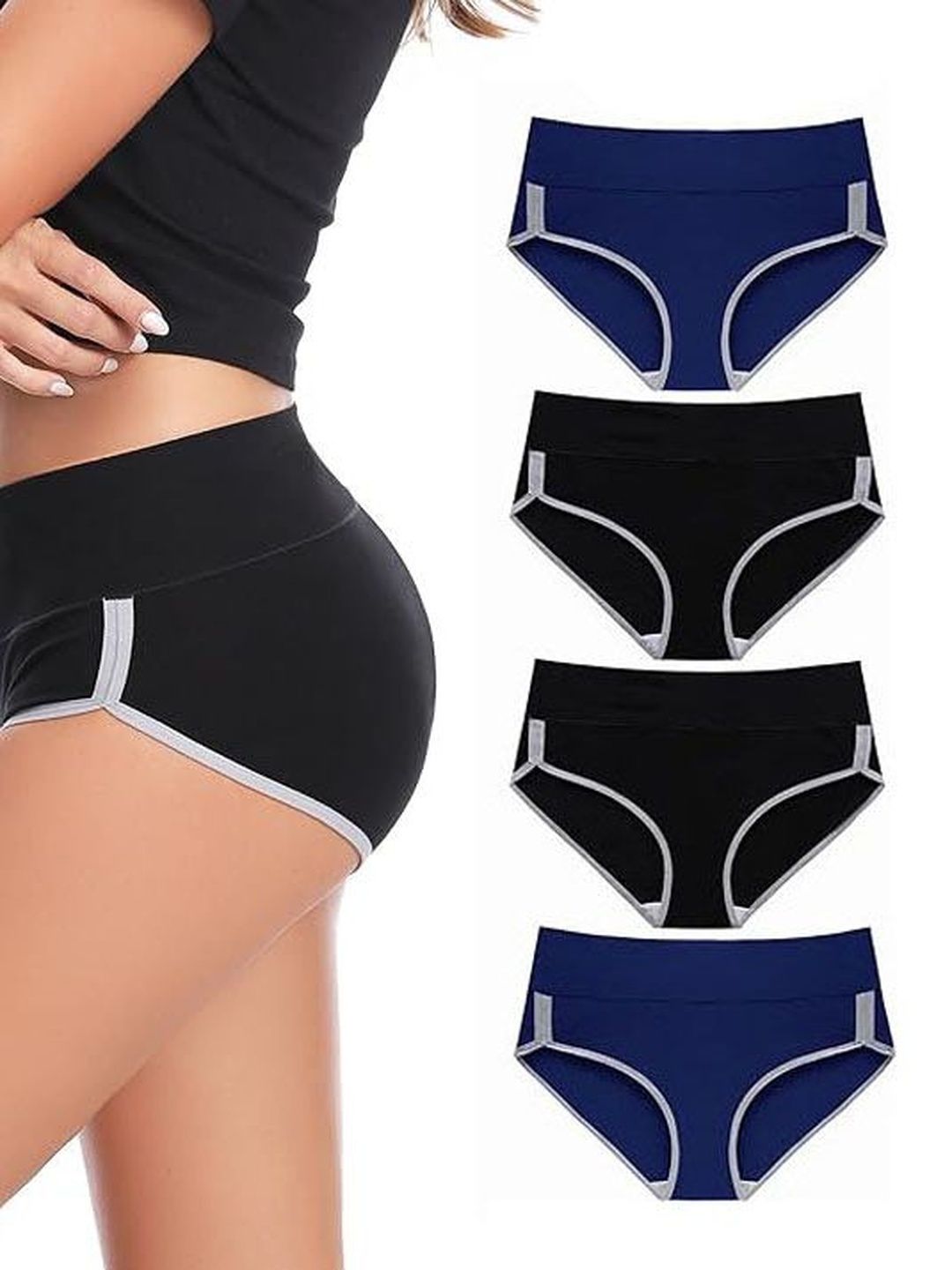 Diving Deep Pack Of 4 Mid-Rise Hipster Briefs-picture-58