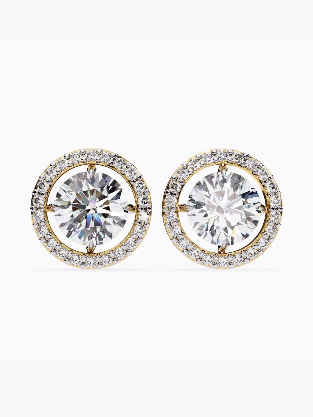 VALANOVA BIS Hallmarked 18KT Gold Diamond Studded Earrings 2.20 gm-picture-53
