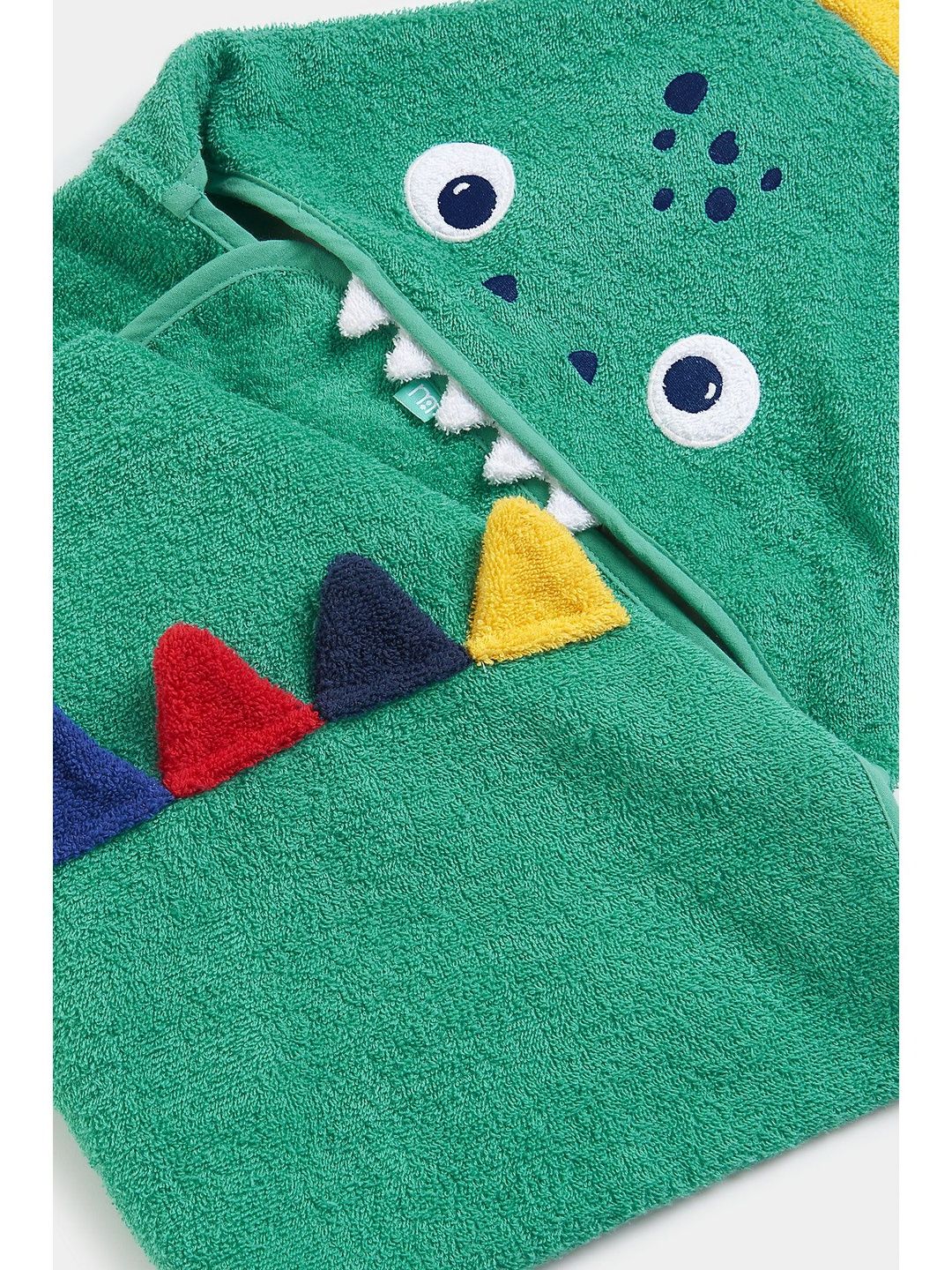 mothercare Kids Dino Cuddle and Dry Hooded 110 GSM Pure Cotton Bath Towel-picture-25