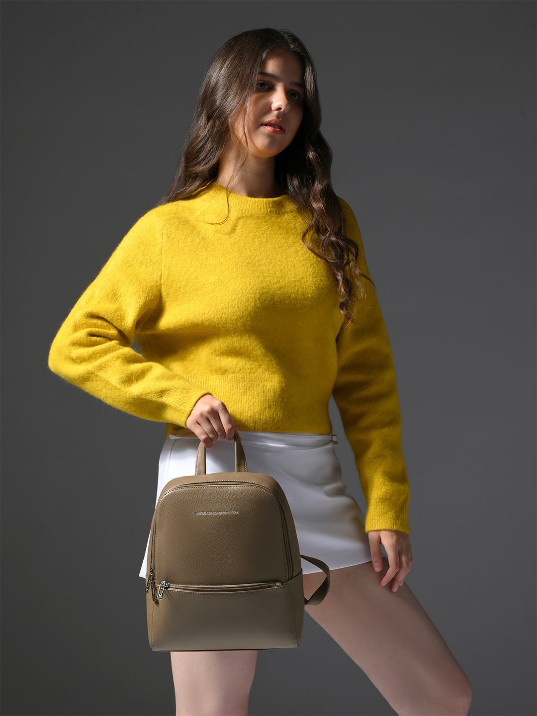 United Colors of Benetton PU Structured Backpacks-picture-43