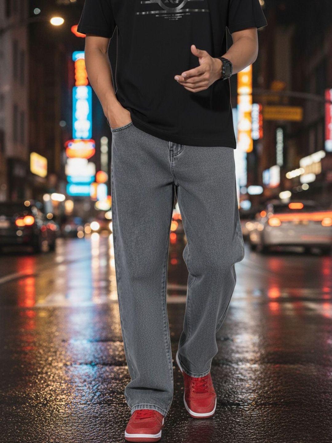VYNTIQ Men Straight Fit Mid-Rise Stretchable Jeans-picture-14