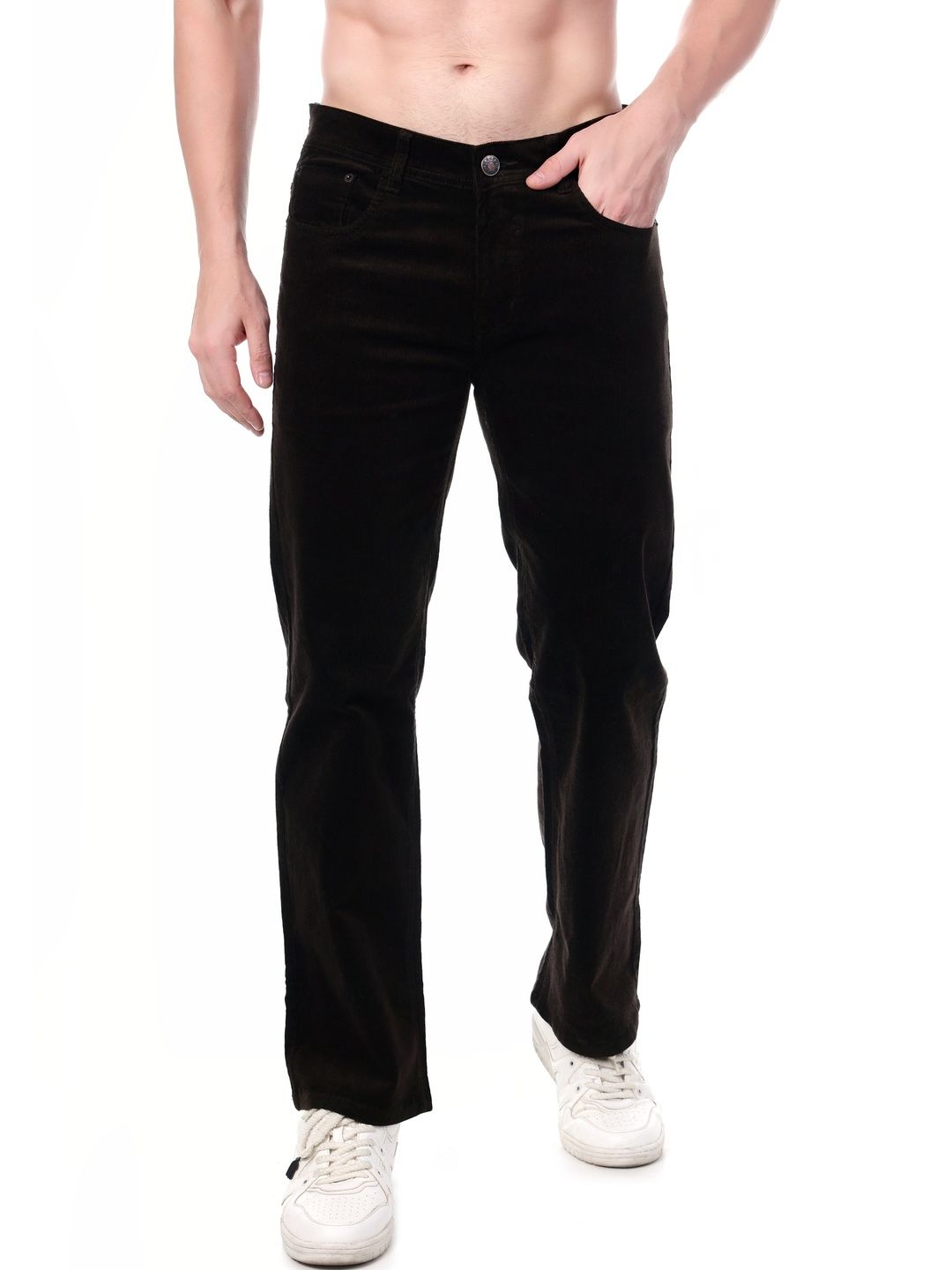 FLAKED Men Smart Straight Fit Mid-Rise Bleached Stretchable Jeans-picture-40