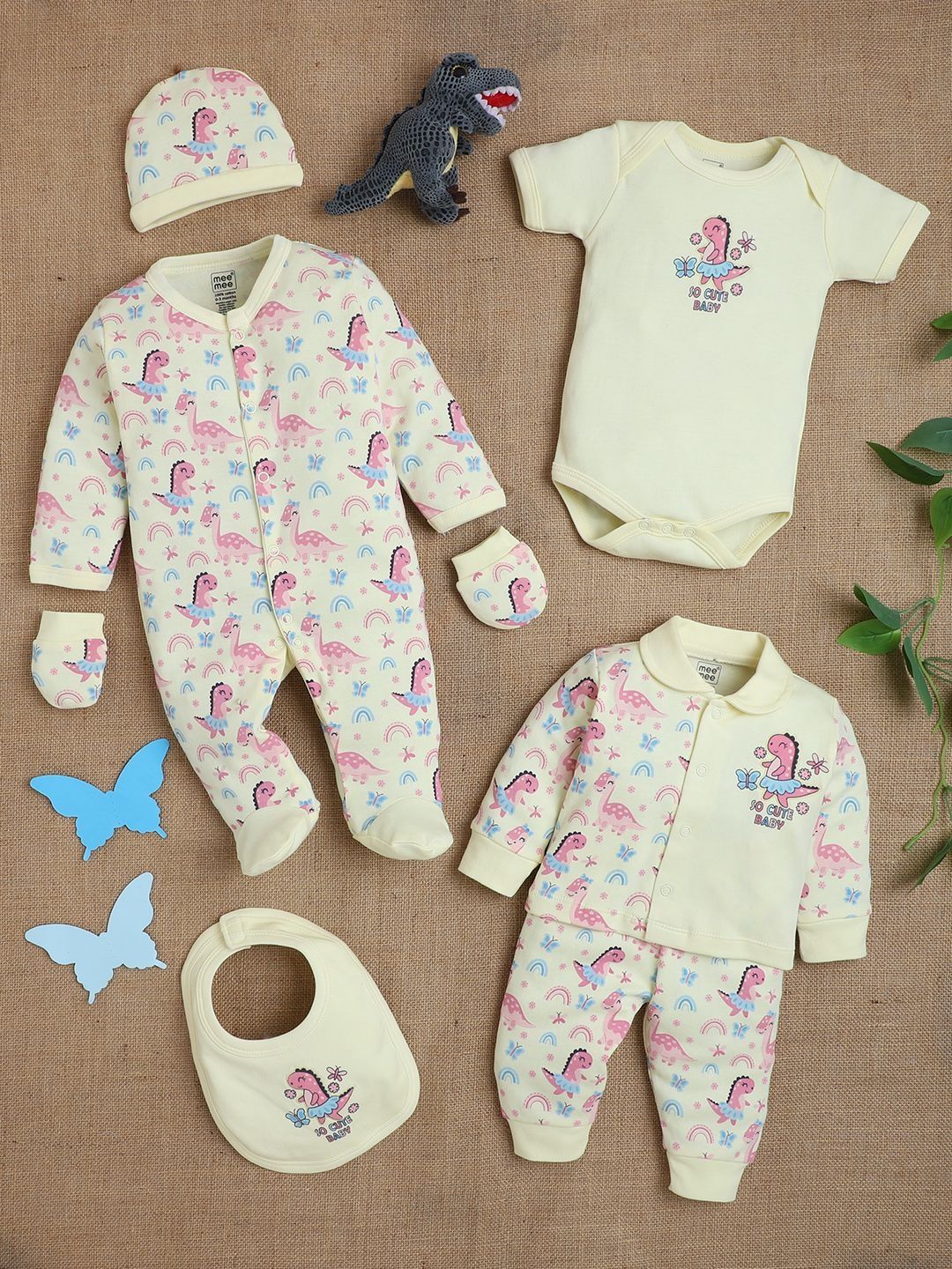 MeeMee kids 6-Pcs Cotton Baby Apparel Gift Set