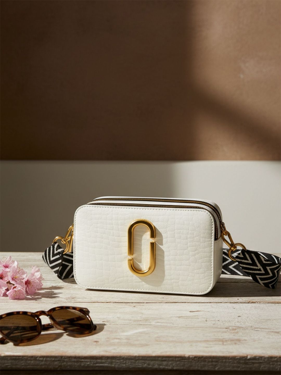 ITALISH Geometric Textured Leather Sling Bag with Quilted-picture-14