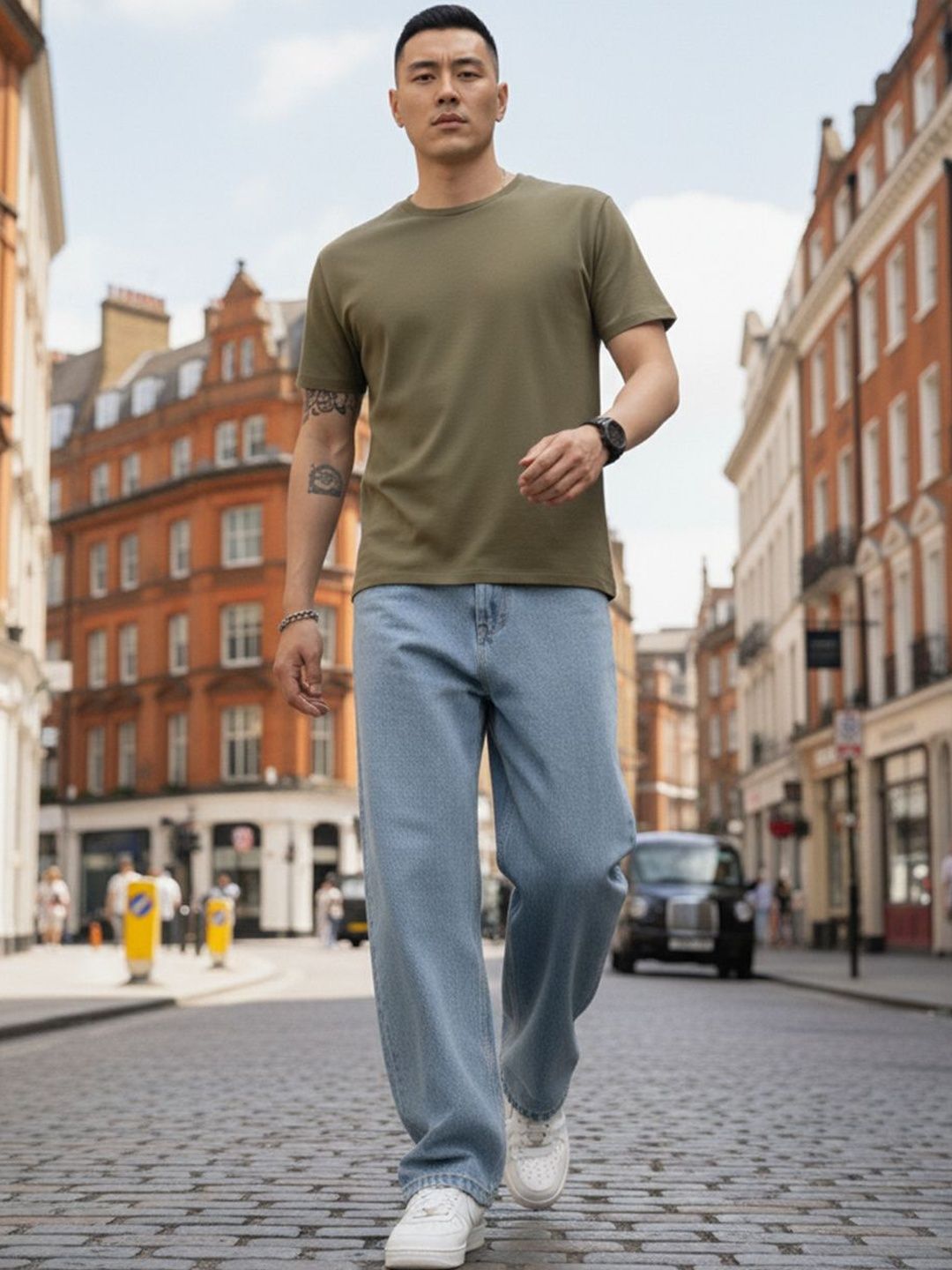 VYNTIQ Men Straight Fit Mid-Rise Light Fade Stretchable Jeans-picture-15