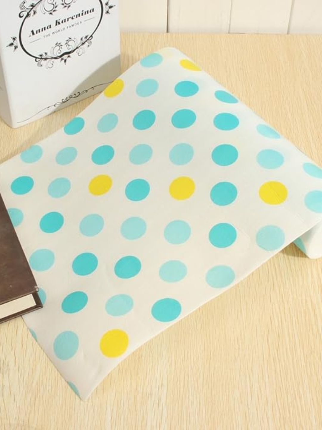 TASKHOUSE 2-Pcs White & Blue Polka Dot Printed Drawer Organiser-image-42