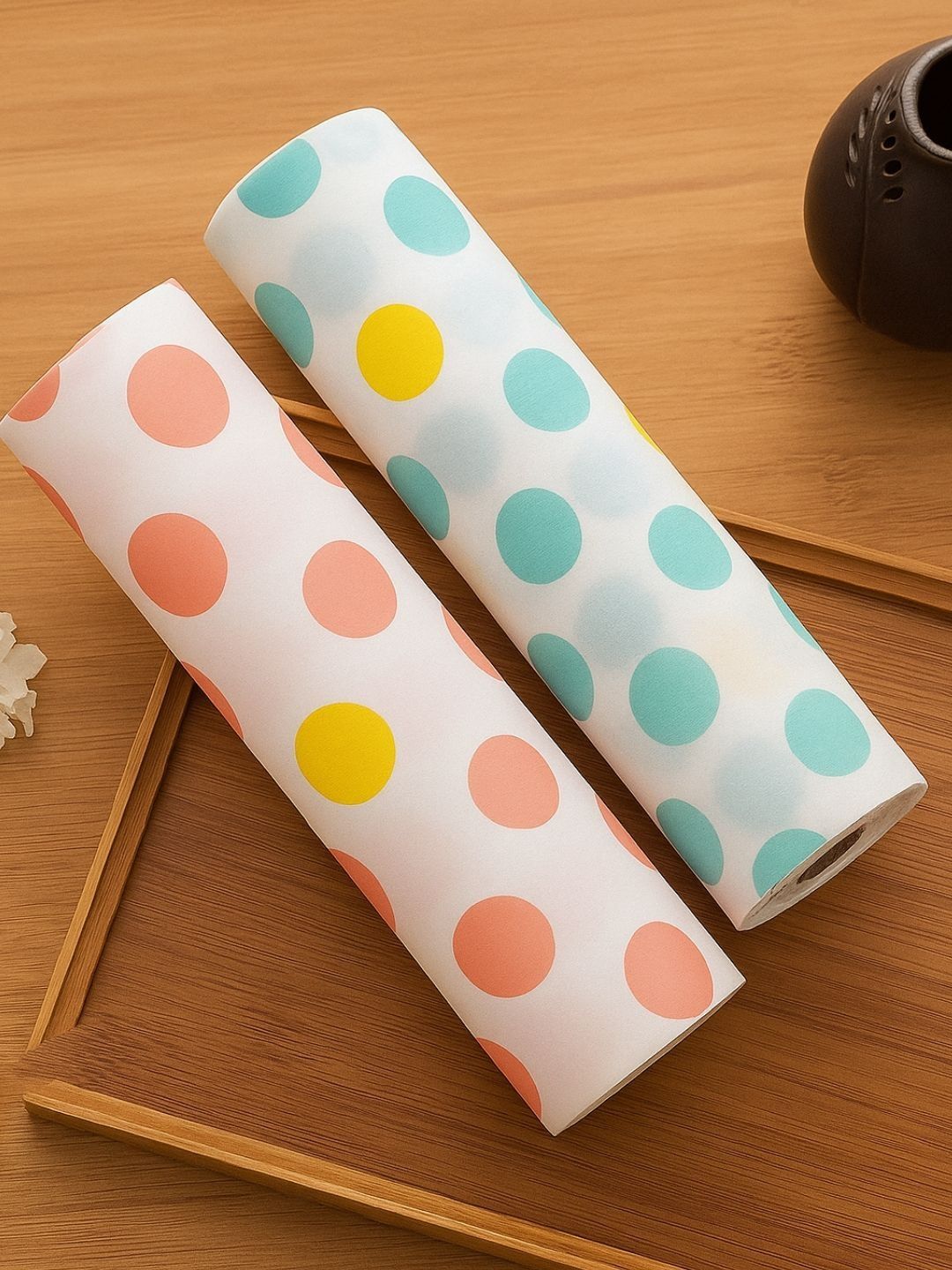 TASKHOUSE 2-Pcs Pink & Blue Polka Dot Printed Drawer Organiser-image-41