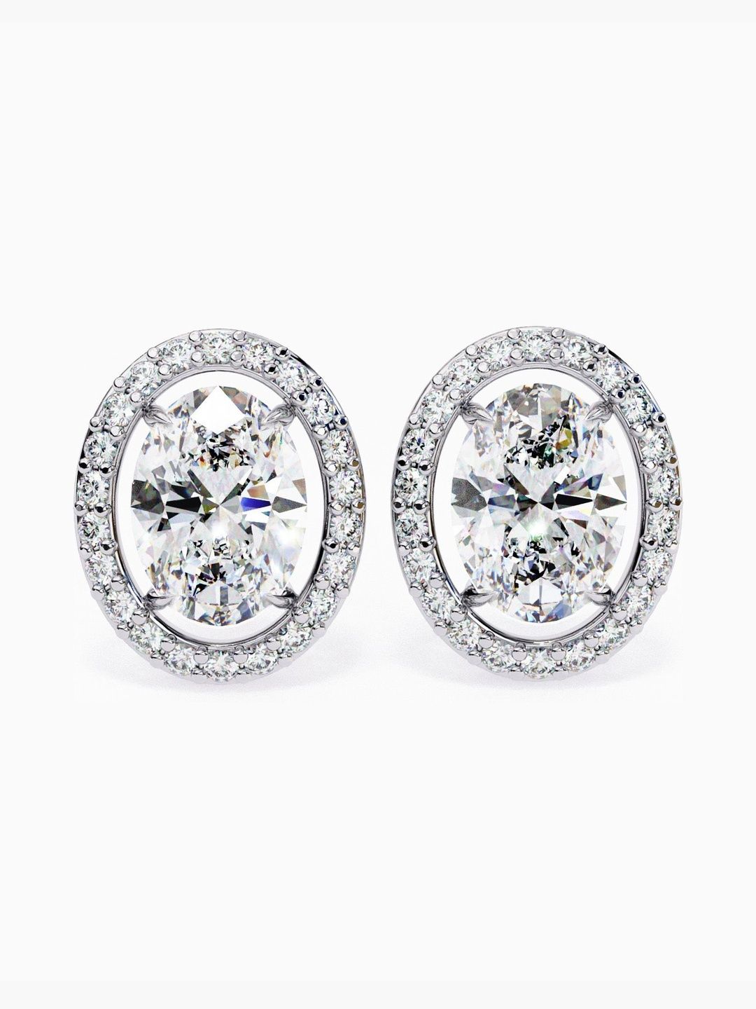 VALANOVA BIS Hallmark 18KT White Gold Diamond Studded Earrings- 3.5 gm-picture-54