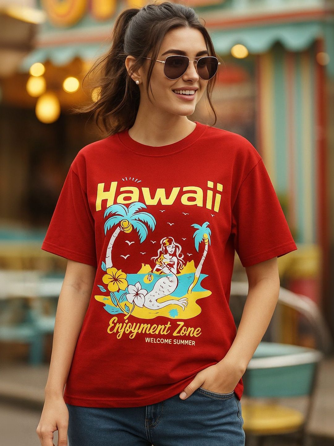 Moda Rapido Women Oversized Graphic Printed T-Shirt-picture-11