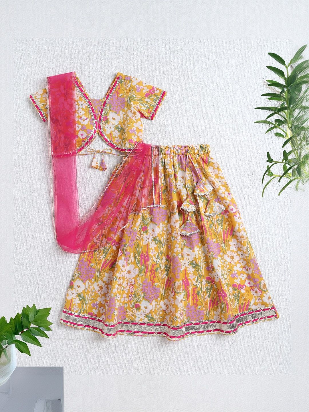 The Magic Wand Girls Printed Ready to Wear Lehenga & Blouse With Dupatta-picture-28