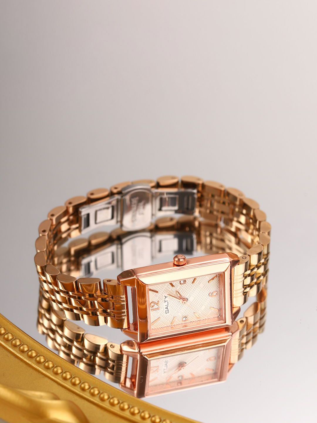 SALTY Women Dial & Stainless Steel Bracelet Style Straps Analogue Watch WT-S-0004-RG-WH-picture-30