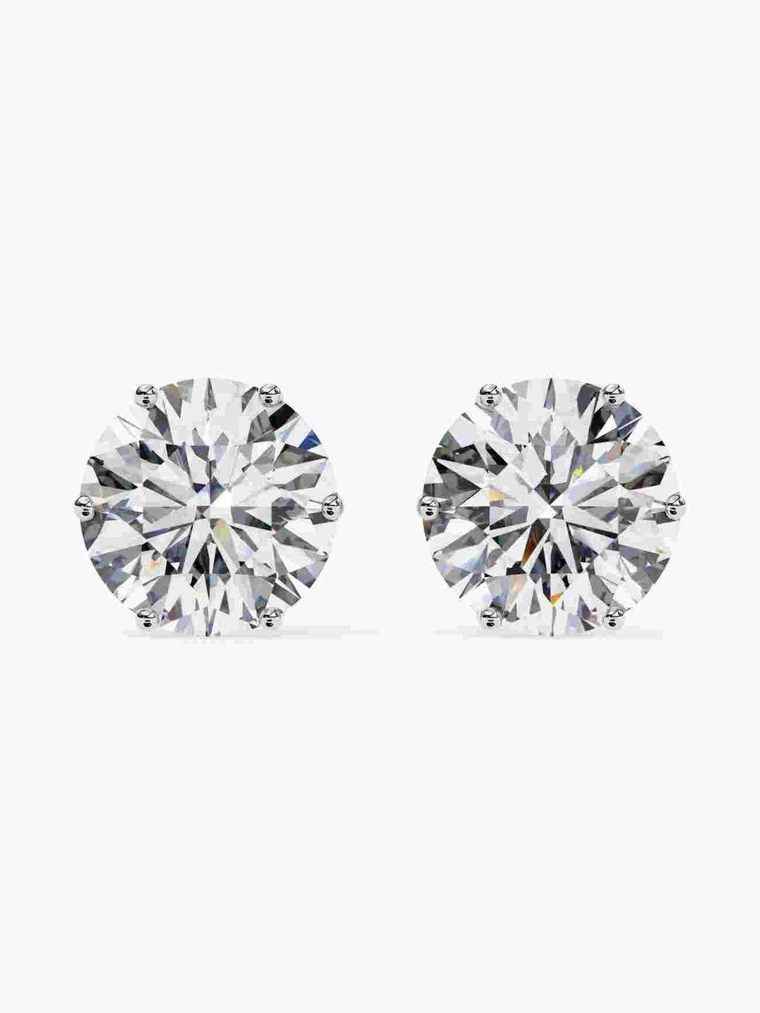 VALANOVA 925 Sterling Silver Plated White Gold Diamond Studded Earrings 1.04 gms-image-46