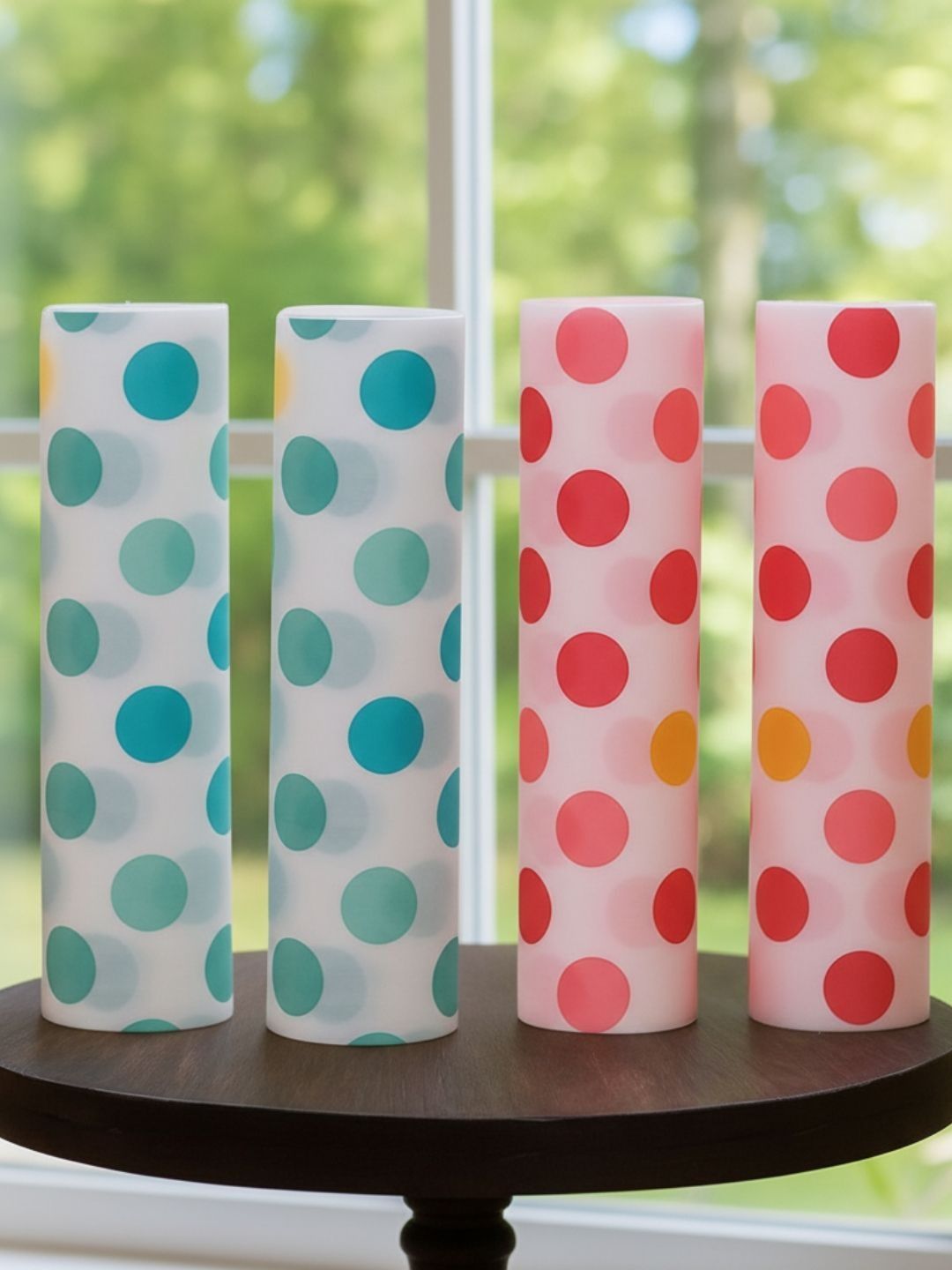 TASKHOUSE 4-Pcs Blue & Pink Polka Dot Printed Drawer Organiser-image-40