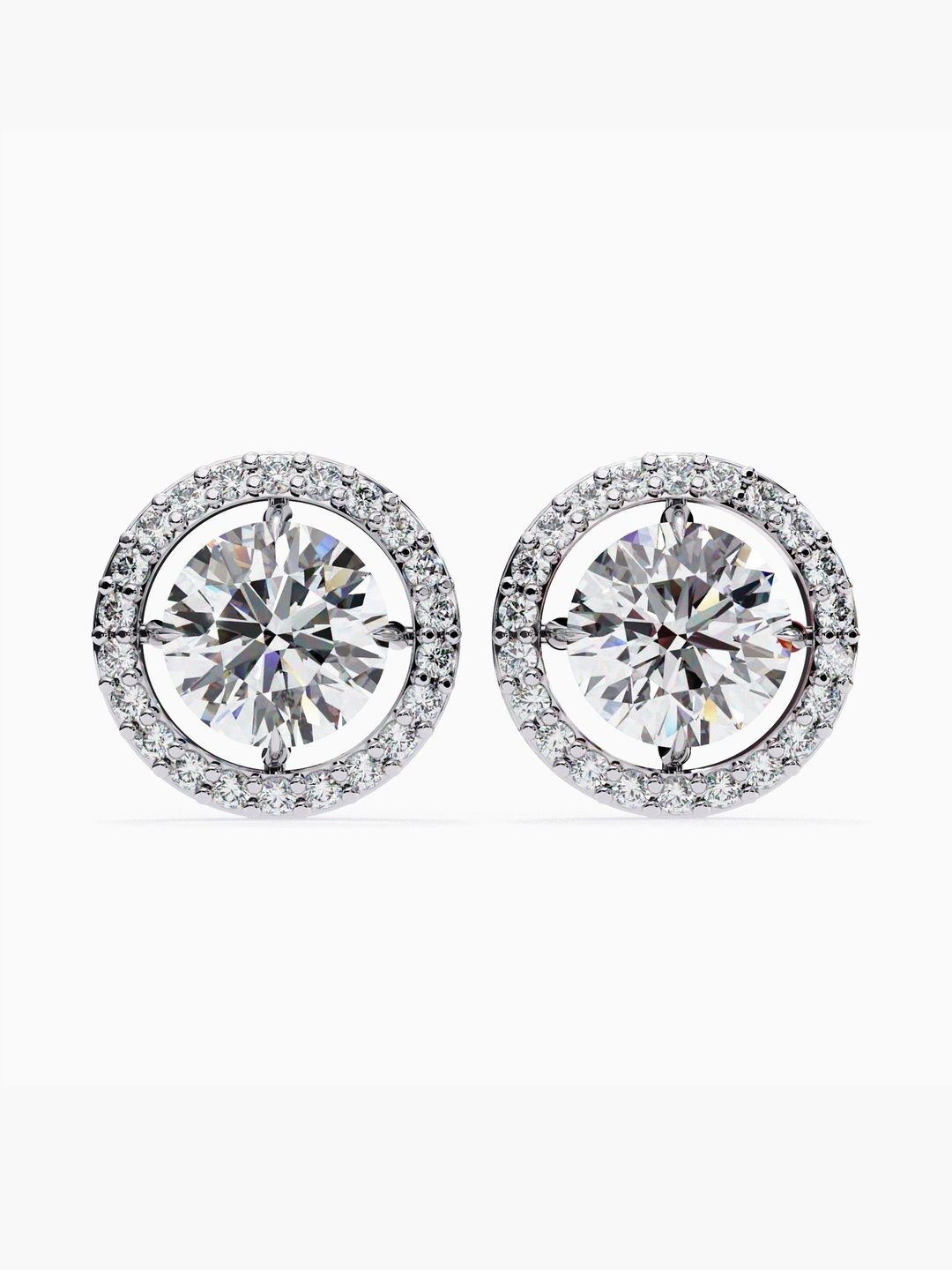 VALANOVA BIS Hallmarked 18K White Gold Diamond Studded Earrings 2.20 gm-picture-37