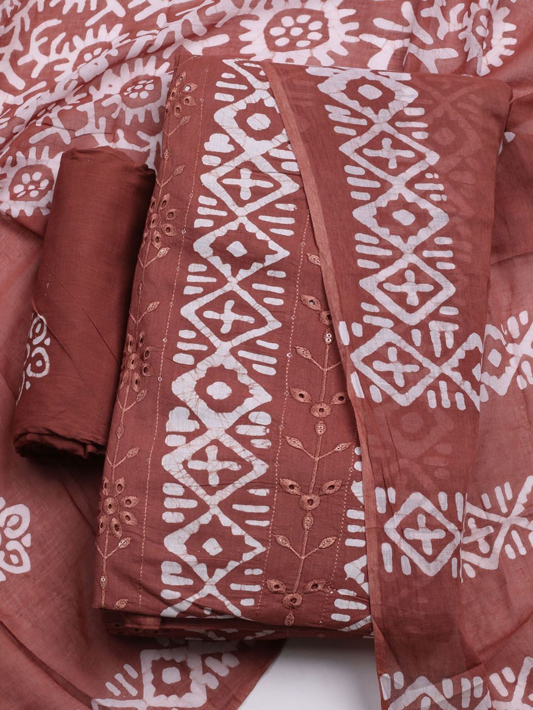 Meena Bazaar Women Geometric Printed Pure Cotton Unstitched Dress Material-picture-15