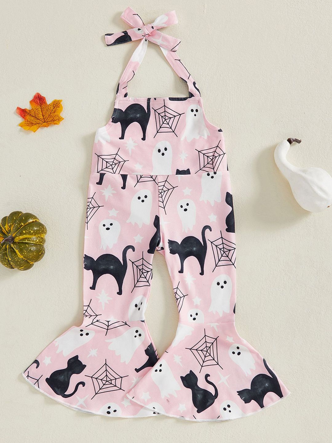 LULU & SKY Girls Halter Neck Printed Basic Jumpsuit-picture-46