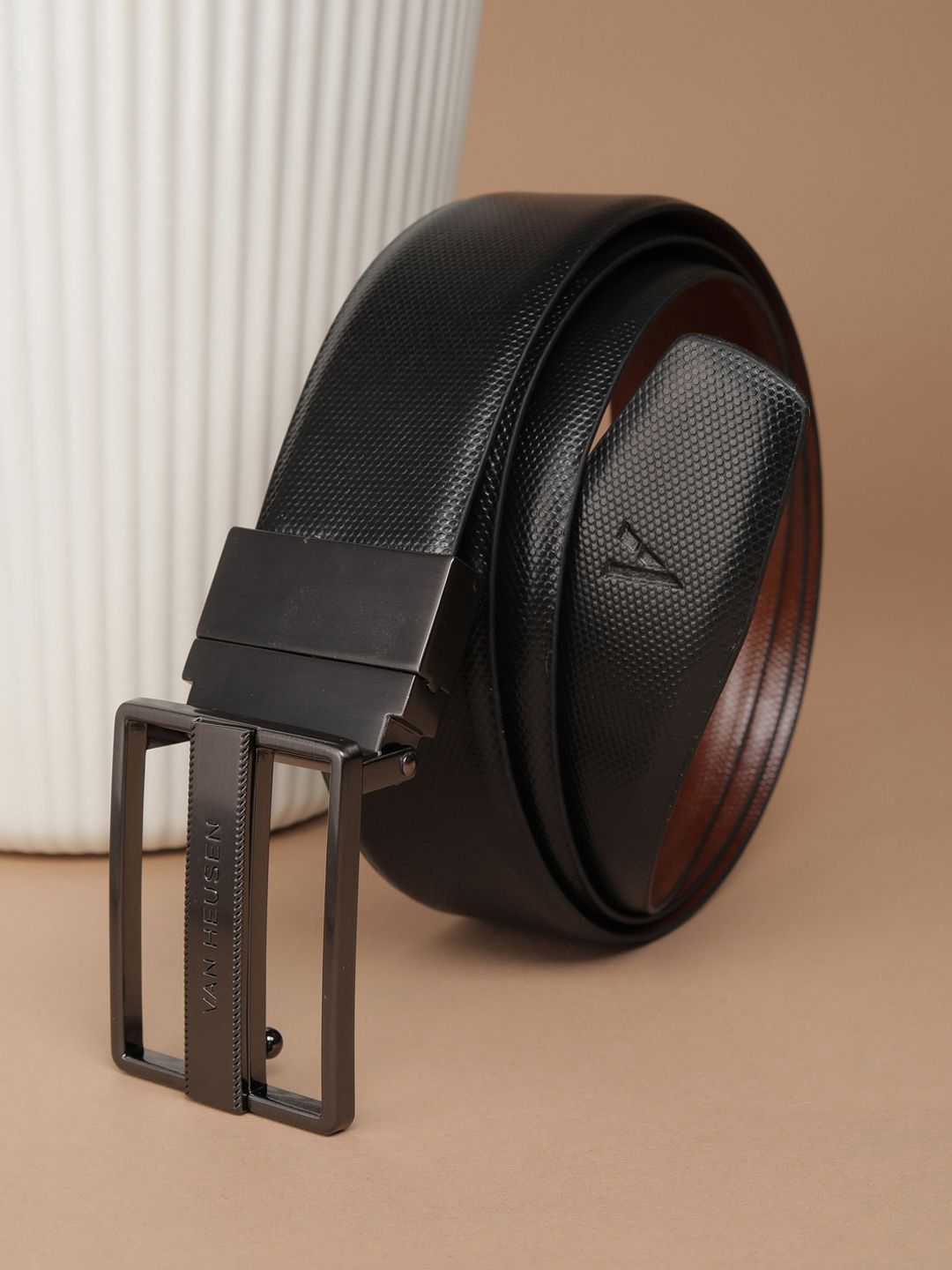 Van Heusen Men Textured Reversible Leather Formal Belt-picture-41