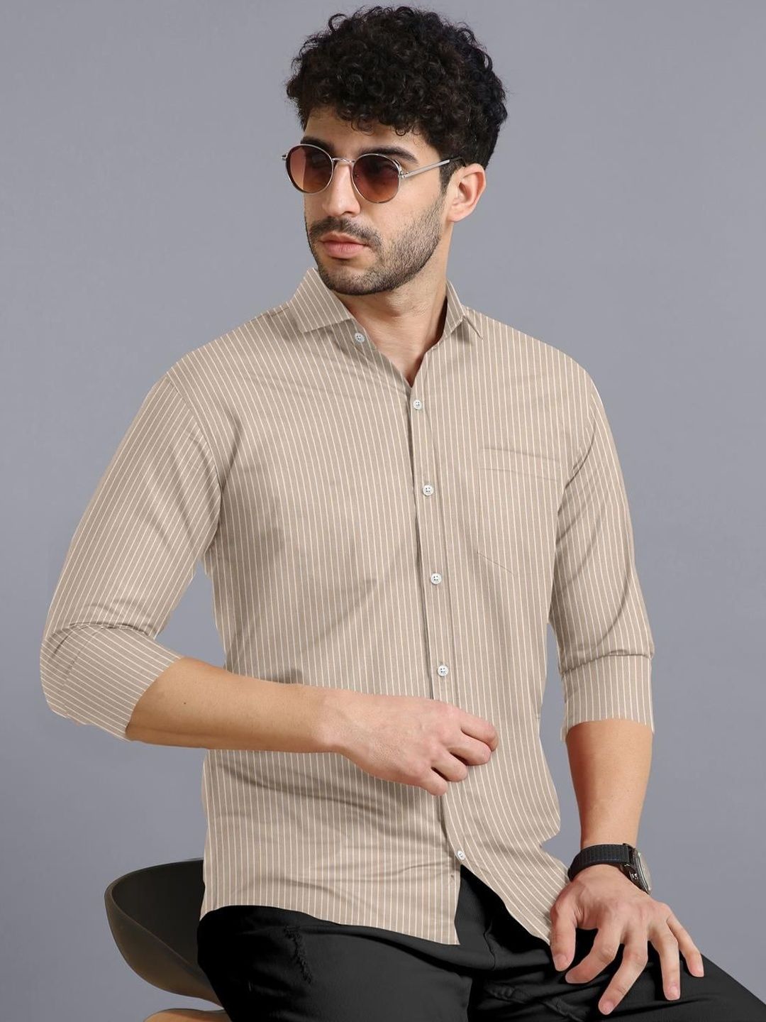 VTEXX Men Standard Striped Casual Shirt-picture-48