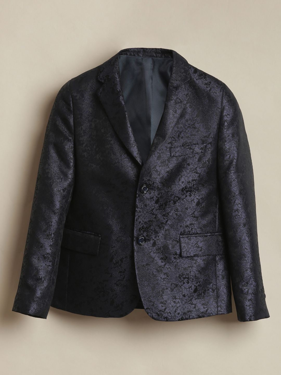 Allen Solly Junior Boys Textured Single-Breasted Blazer-picture-15
