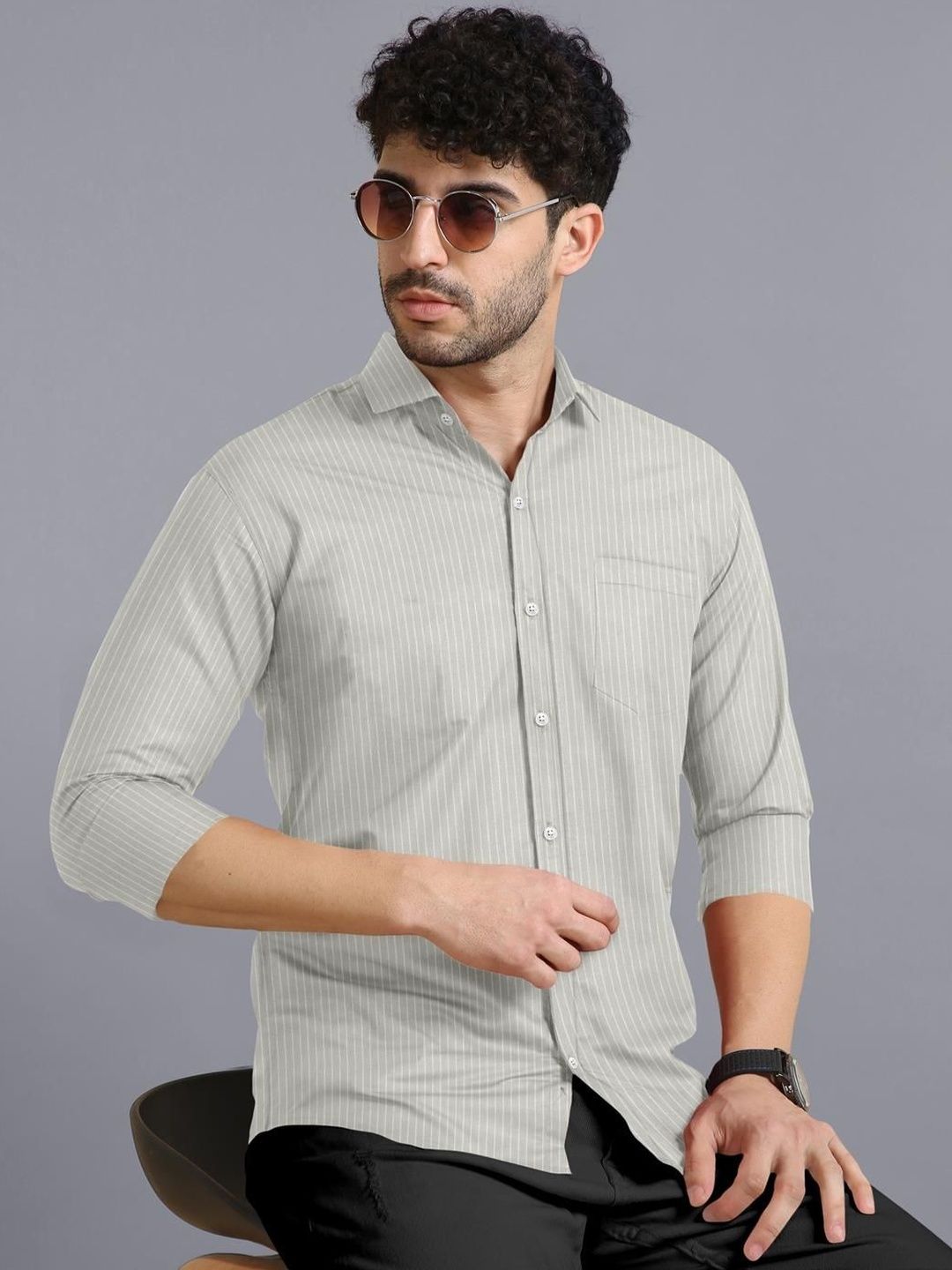 VTEXX Men Standard Striped Casual Shirt-picture-38
