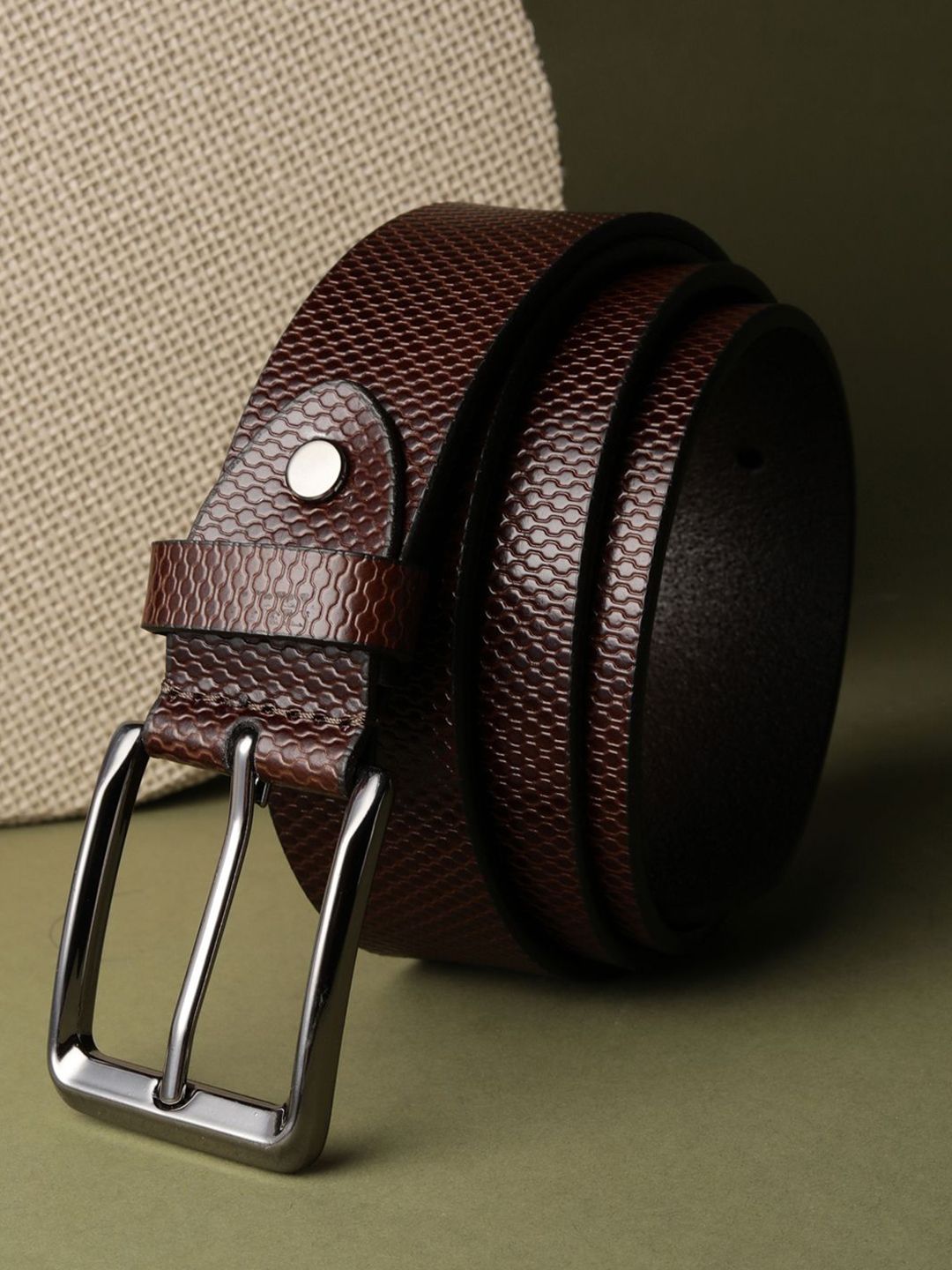 Allen Solly Men Textured Leather Belt-picture-33