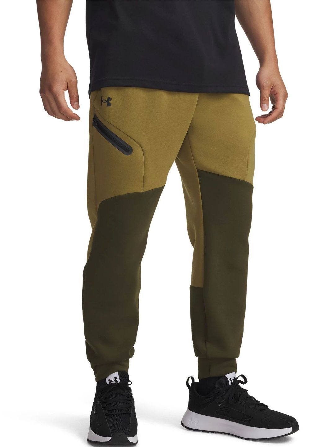 UNDER ARMOUR Unstoppable Men Colourblocked Relaxed-Fit Mid-Rise Joggers-picture-33