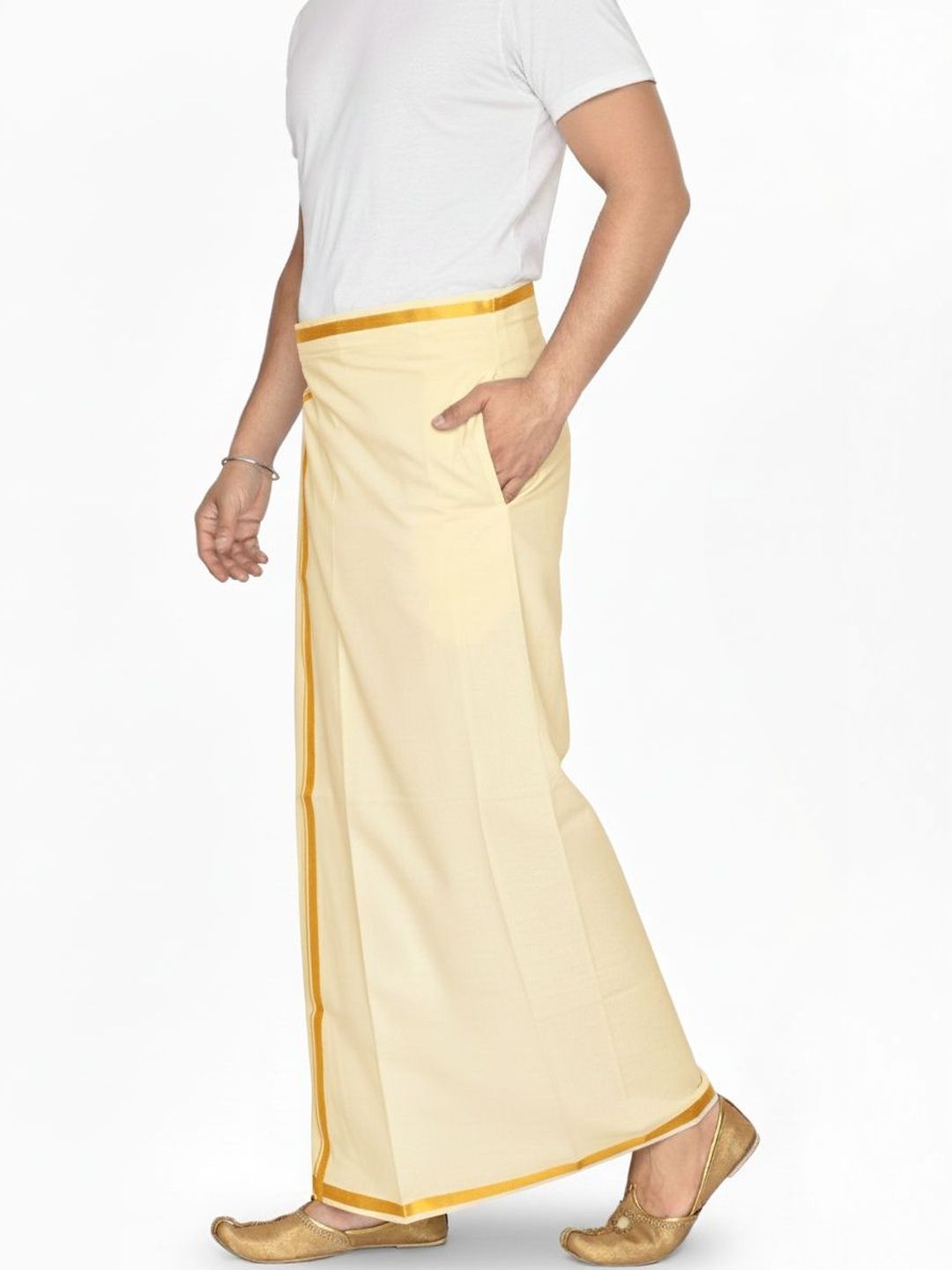 TUNI MANI Men Cotton Velcro Pocket Dhoti-picture-51