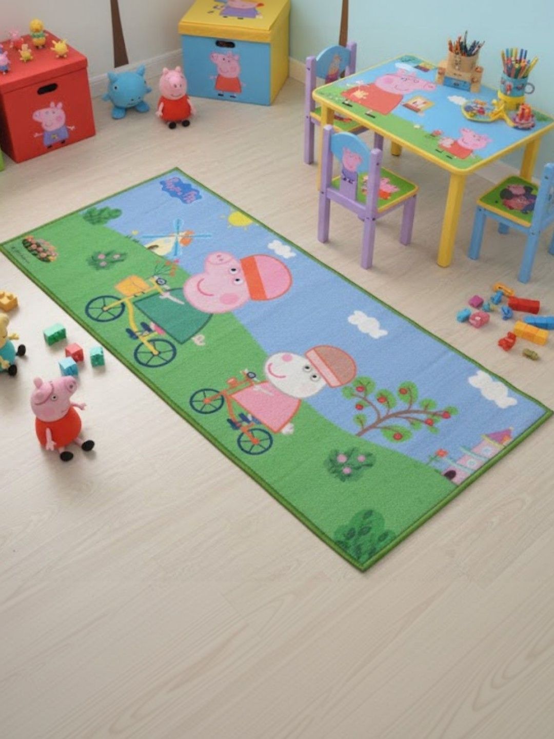 Athom Living Kids Peppa Pig Printed Anti-Skid Nylon Carpet
