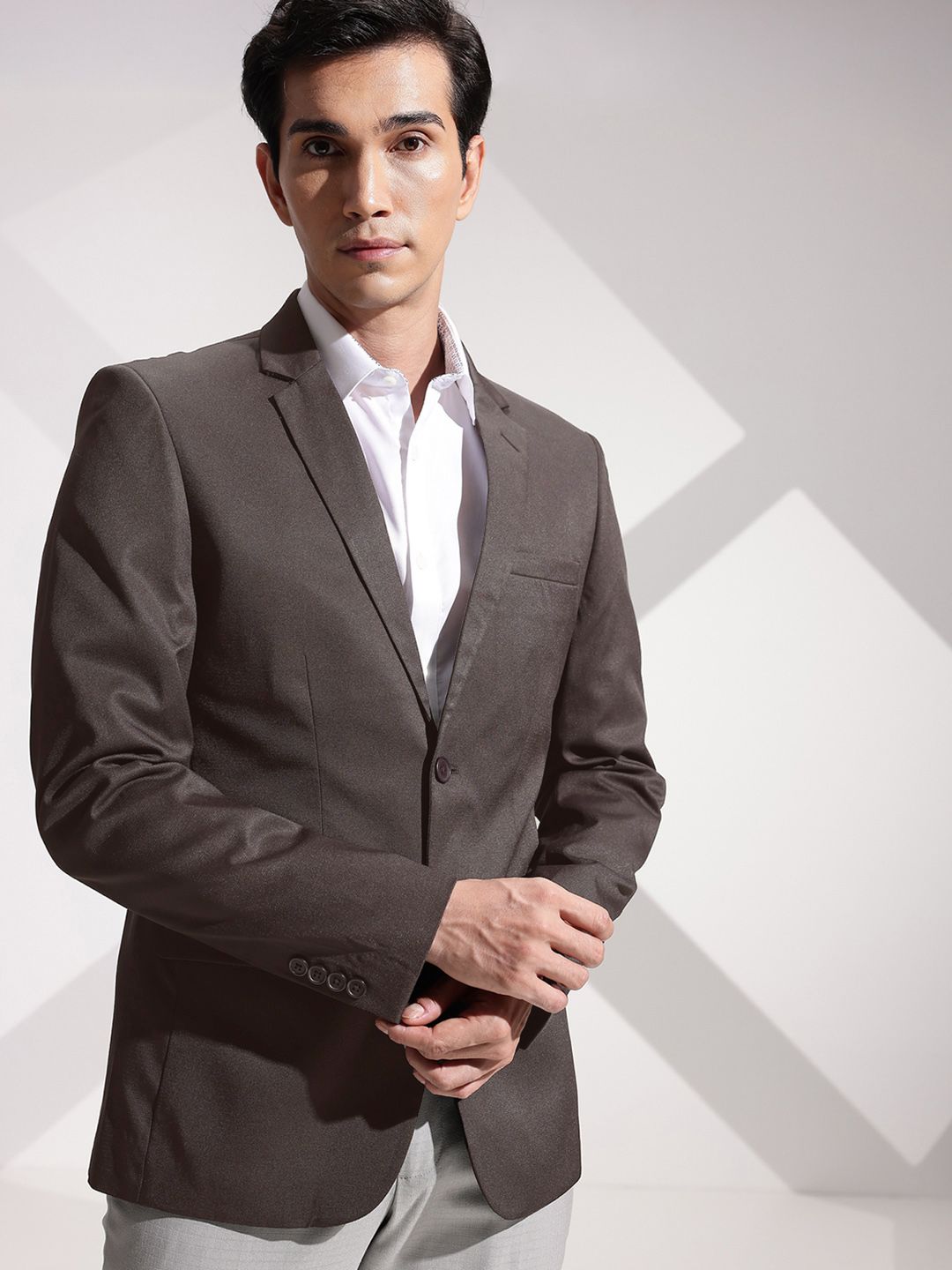 INVICTUS Slim Fit Notched Lapel Single Breasted Formal Blazer-picture-55