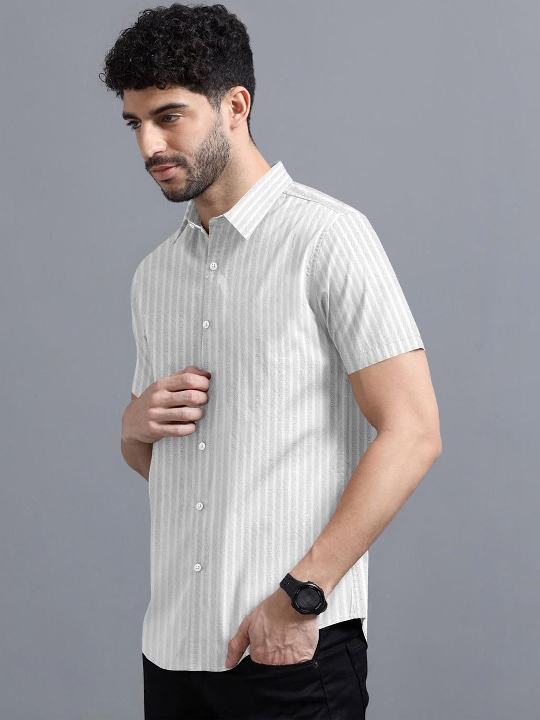 VTEXX Men Standard Striped Casual Shirt-picture-47