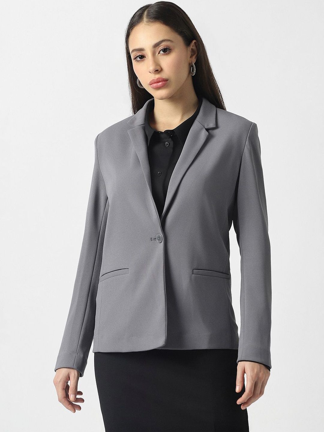 Van Heusen Woman Notched Lapel Single-Breasted Formal Blazer
