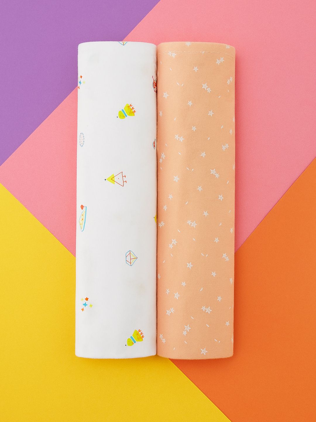 Portico Pack of 2 Infants Little Peaches Pure Cotton Muslin Swaddle-picture-58