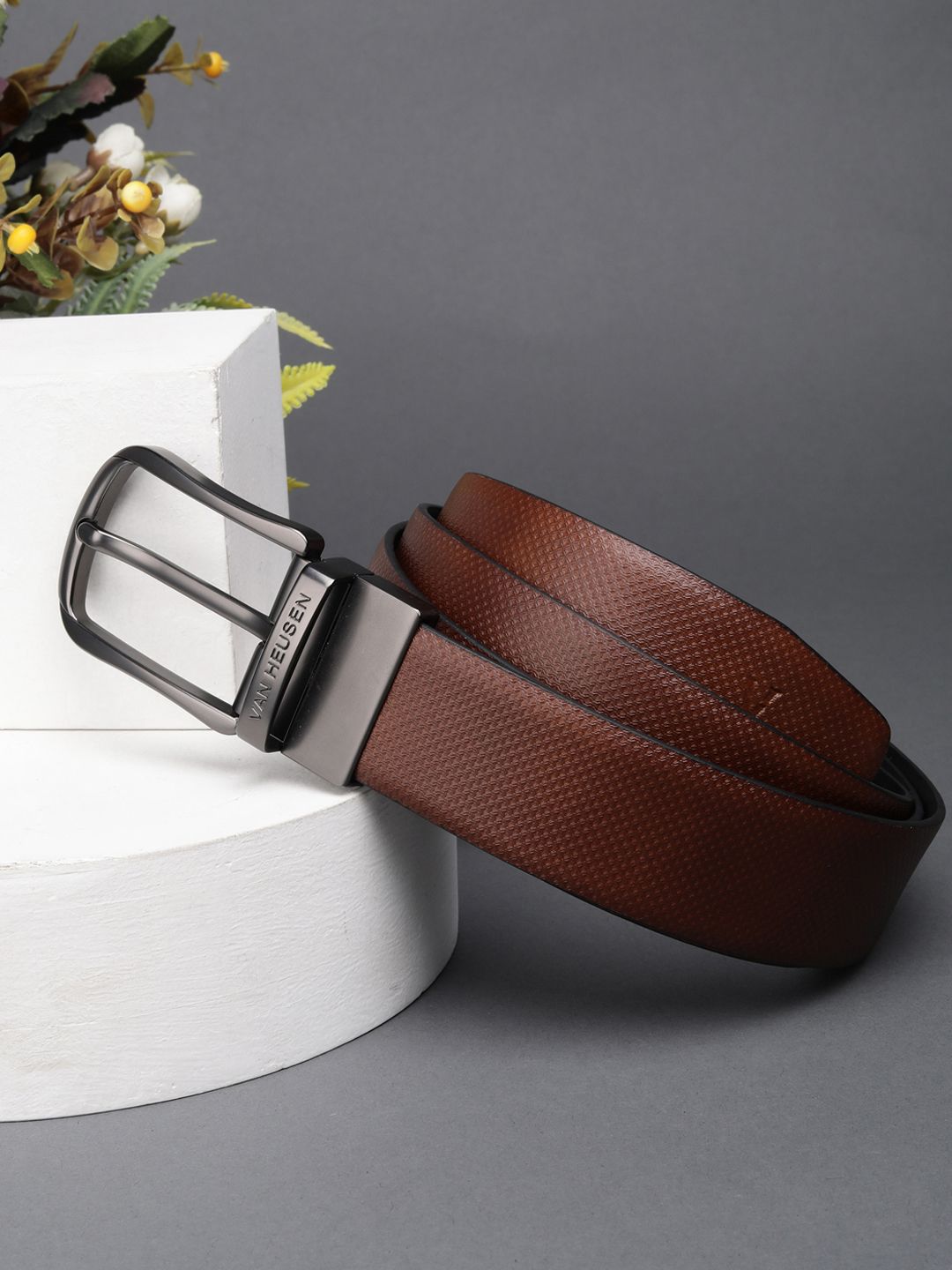 Van Heusen Men Textured Reversible Leather Belt-picture-44
