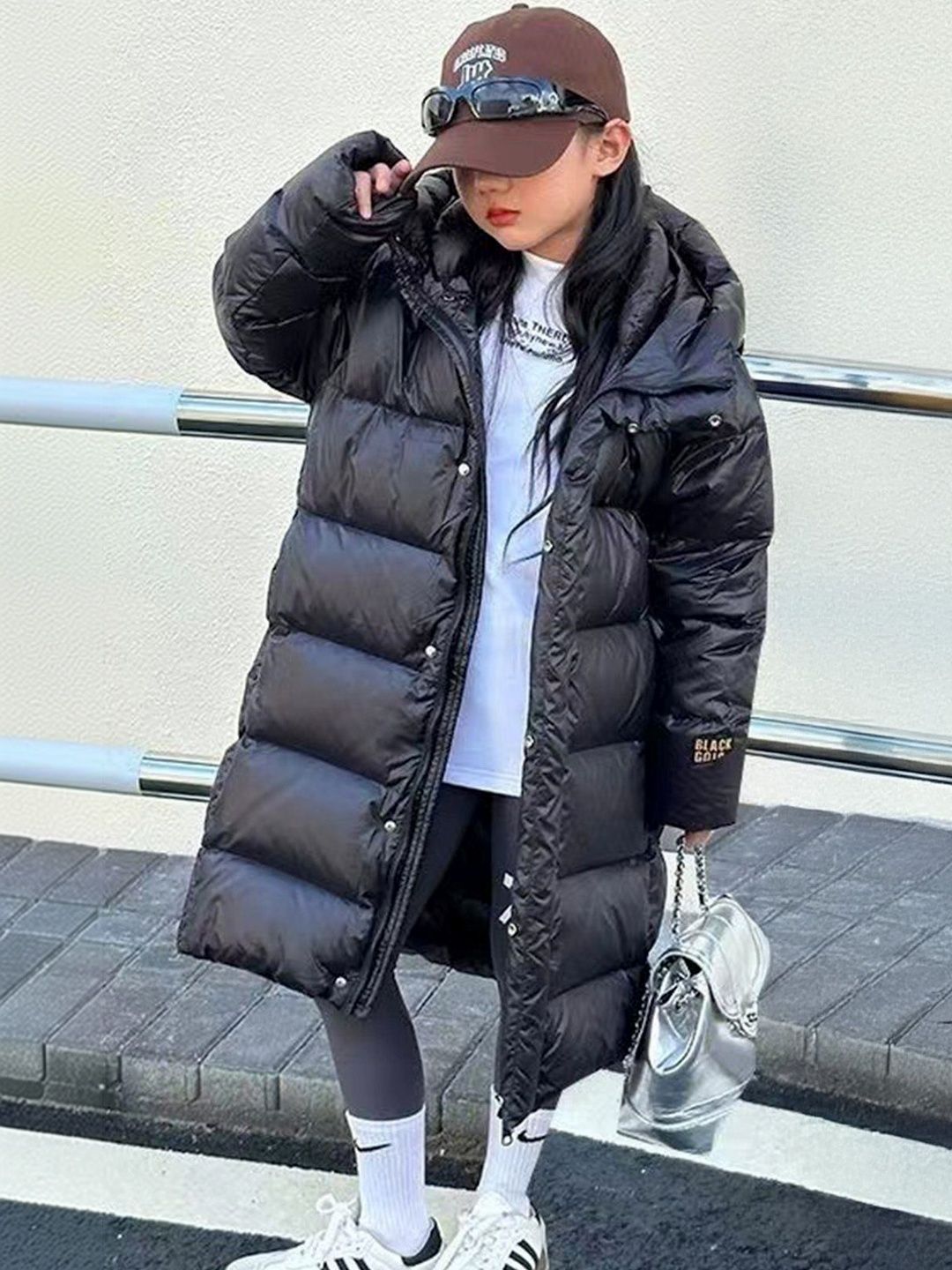 FOREVER FRIDAY Girls Longline Puffer Jacket