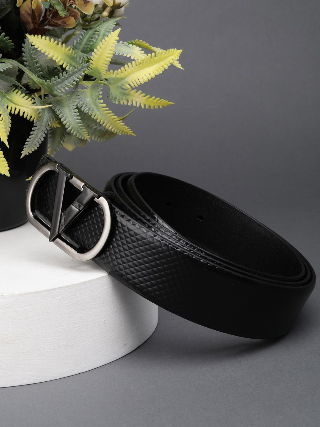 Van Heusen Men Textured Leather Belt-picture-24