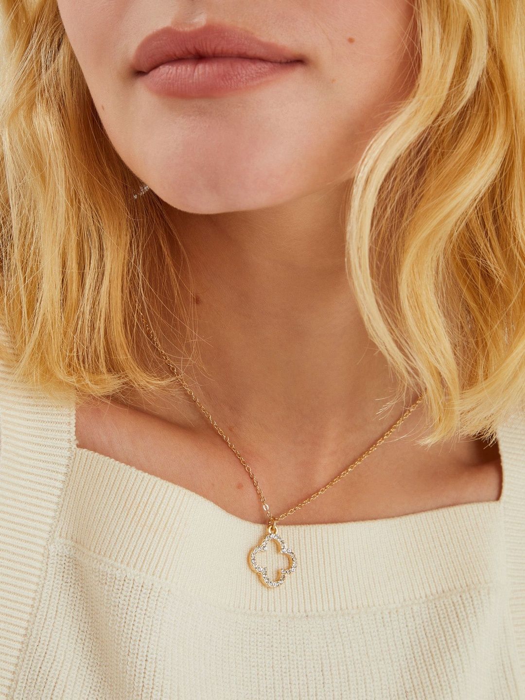 Accessorize Women Cut Out Flora Pendant Necklace-picture-22
